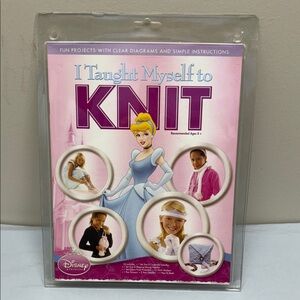 Disney Princess Cinderella I Taught Myself to Knit Book and Knitting Needles Kit